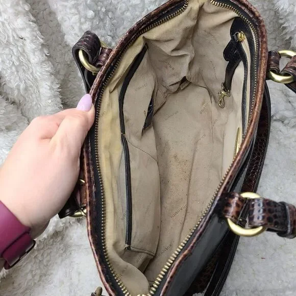 Brahmin Black and brown leather Satchel - Picture 12 of 14